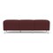 Lesro Siena Lounge Reception 3 Seat Bench, Brushed Steel, RF Nebbiolo Upholstery SN3001 - alternate 1